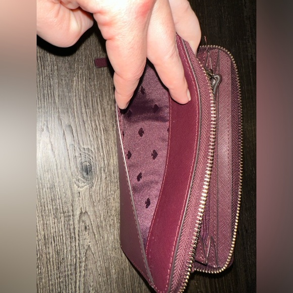Dark Burgundy Kate Spade Large Continental Wallet - Picture 3 of 7